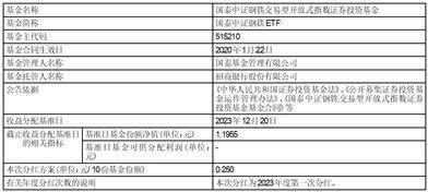 国泰中证钢铁交易型 开放式指数证券投资基金分红公告