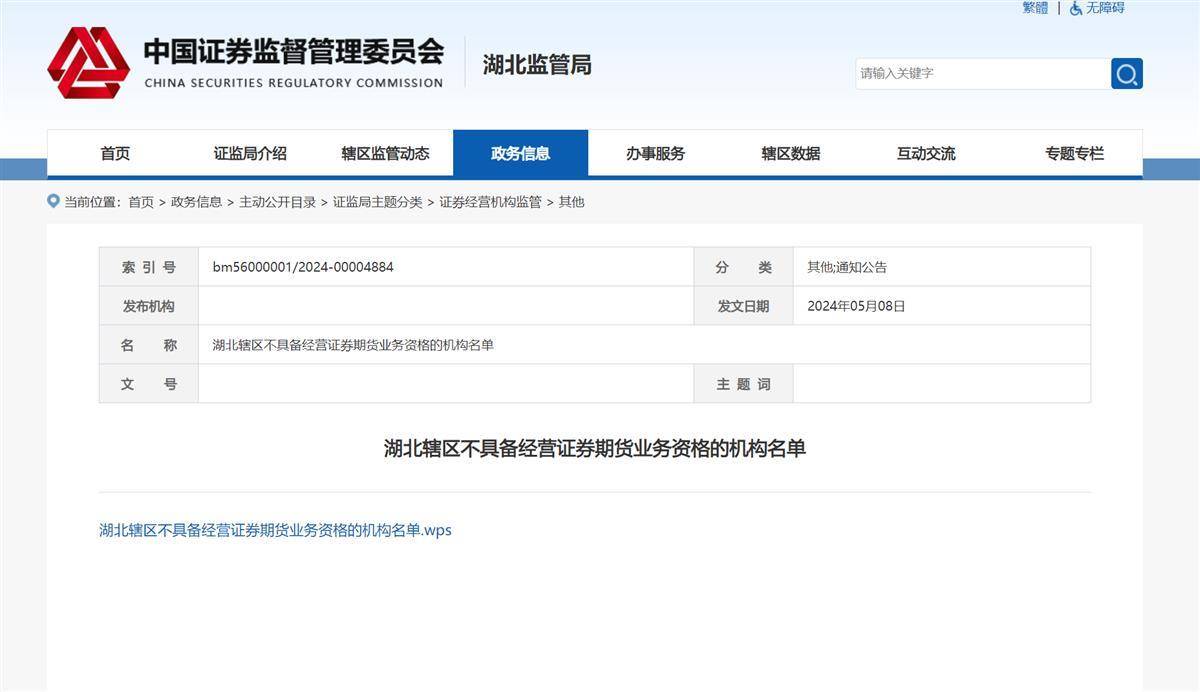 不具备经营证券期货业务资格！武汉这5家机构被公示